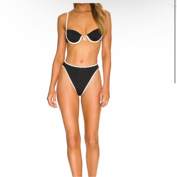 l*space Other - L space black bikini with white trim - such a cute fit. Large bottoms Medium top